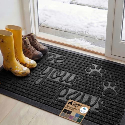 GORILLA GRIP WeatherMAX Door Mat, Indoor Outdoor Use by GorillaGrip