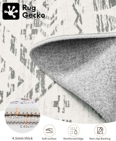 Miukiki 6x9 Area Rug Washable Non Slip Rug - Image 3