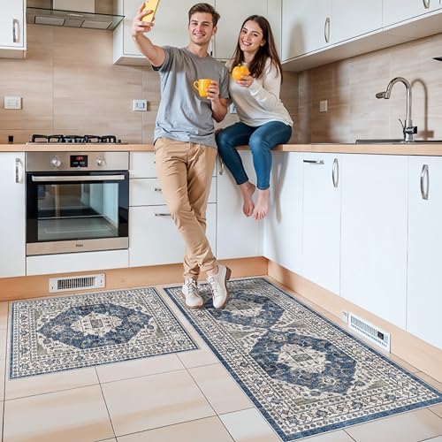 Kitchen Sink Rugs Set 0f 2: Washable Non-Slip Hardwood Floor Mat - Image 2