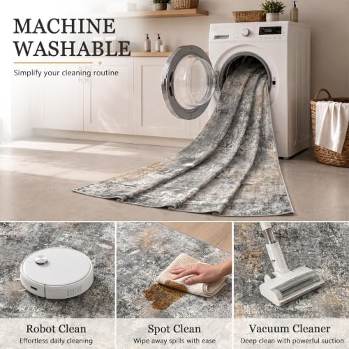 Hallway Washable Runner Rug 2x6 Soft Non Slip Carpet Runner - Image 5