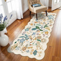 3x6 Runner Rug Machine Washable: Floral Carpet Runner by BYYVOORugsforYourHome