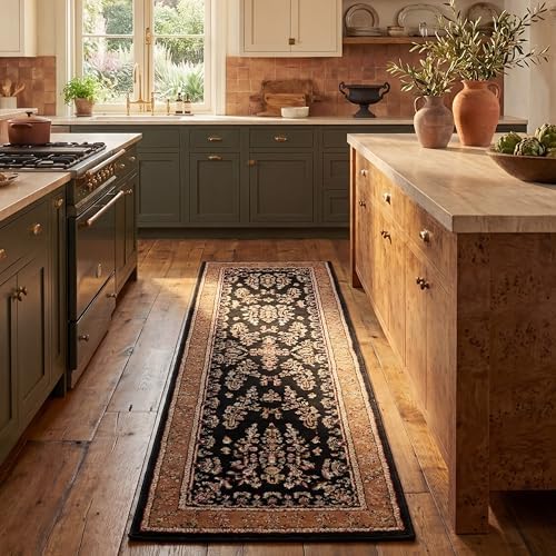 SAFAVIEH Lyndhurst Runner Rug 2'3"x16', Traditional Black & Tan LNH331D by Unknown