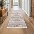 Hazo Haus Boho 2x7 Long Runner, Neutral Farmhouse Hallway Rug, Small Throw by HazoHaus