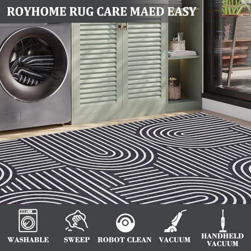 ROYHOME Modern Washable Rug 4x6 Area Rugs - Image 6
