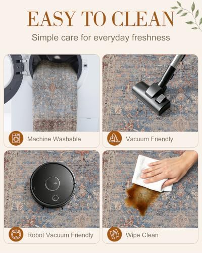 OLANLY 2x5 Washable Runner Rug, Soft Non Slip Carpet - Image 6