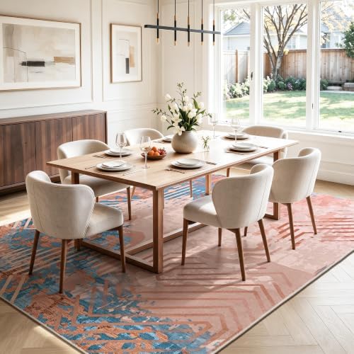 Toneed Washable 6x9 Abstract Area Rugs - Image 3