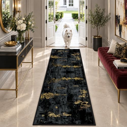 RELEANY Washable Runner 2'x6' Abstract Area Rug by RELEANY