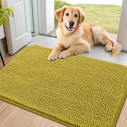 Smiry Dog Door Mat for Muddy Paws 36x24, Absorbs Moisture and Dirt Doormat by Smiry