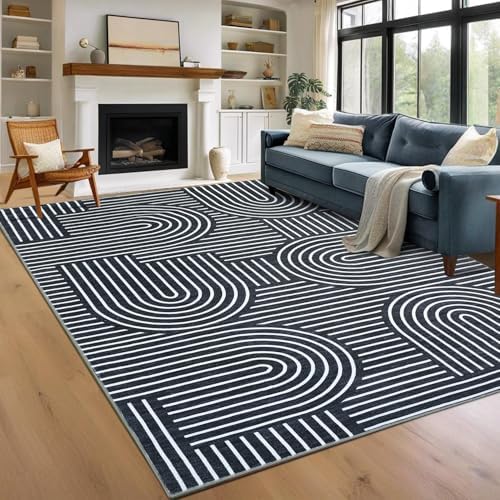 ROYHOME Modern Washable Rug 9x12 Area Rugs by ROYHOME