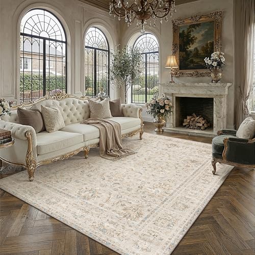 PureCozy 8x10 Beige Neutral Area Rug - Image 2