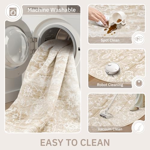 Soalmost Washable Round Rug 8ft - Image 7