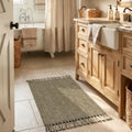 Collive Boho Bathroom Rug 2' x 3', Modern Farmhouse Rugs by Collive