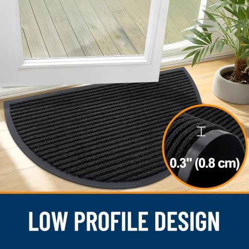 OLANLY Half Circle Front Door Mat 47x23, Waterproof Heavy-Duty Doormat - Image 4