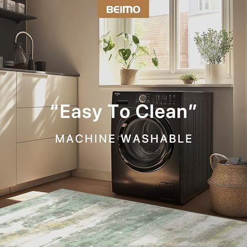 BEIMO 6x9 Green Abstract Area Rug, Washable Non-Slip - Image 6
