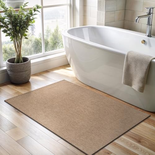 CAMILSON Easy Jute Rug 2x3, Indoor Outdoor Natural Color Fiber Area Rugs - Image 4