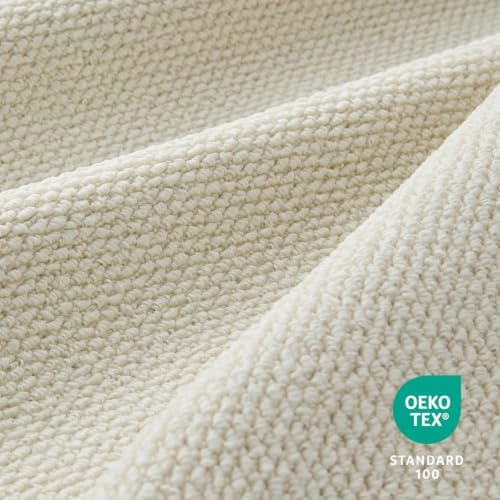 Faux Jute Area Rug 6'x9', Washable & Non-Slip, Off White - Image 4