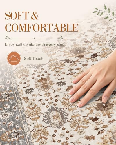 OLANLY 8x10 Washable Area Rug, Soft Non Slip Carpet - Image 4