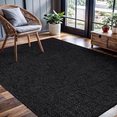CAMILSON Easy Jute Runner Rug 2x7, Indoor Outdoor Dark Gray Farmhouse Area Rugs - Image 6