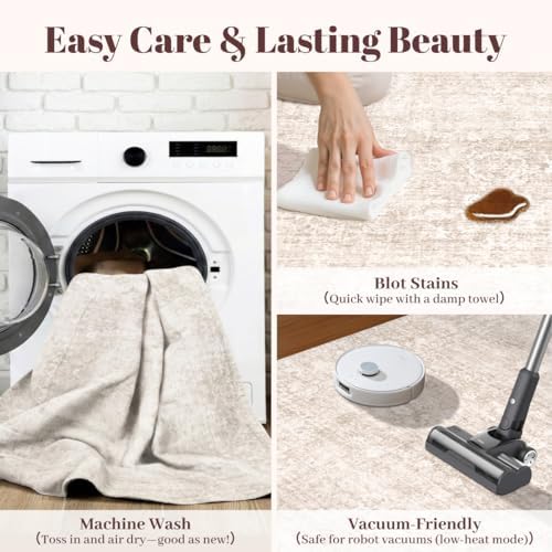 Homemate Washable Rug 4x6 Area Rugs - Image 4