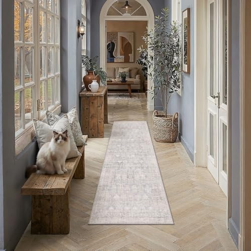 HUGEAR Blue Cream 2x6 Neutral Runner Rugs by HUGEAR