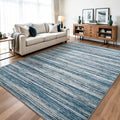 Chicrug 4x6 Blue Washable Striped Abstract Area Rug by ChicrugHomeDecor