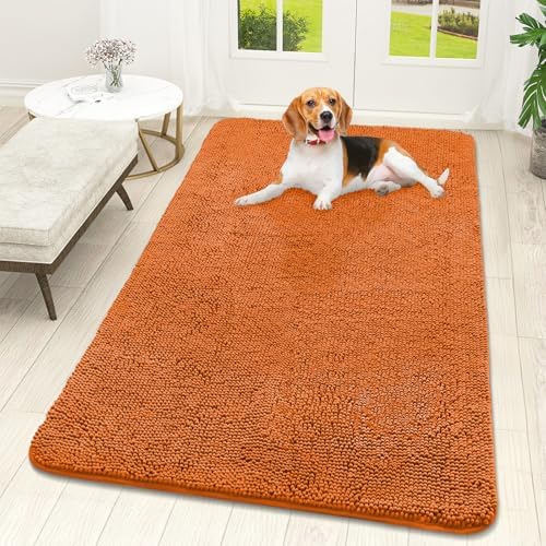 OLANLY Dog Door Mat for Muddy Paws 59x32, Super Absorbent Chenille Mud Mat by OLANLY