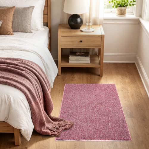 2x3 Red/White Area Rug Washable Non-Slip Soft Thin - Image 2