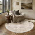 HUGEAR Beige Washable 4x6 Area Rugs by HUGEAR