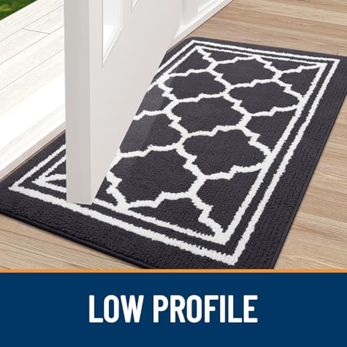 Buganda Indoor Door Mat, Dirt Resistant Doormat, Dark Grey - Image 3