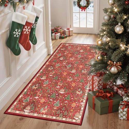 Madane Christmas Washable Kitchen Runner Rug 3x6 - Image 2