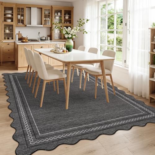 GarveeHome Scalloped Washable 5x7 Area Rugs - Image 2