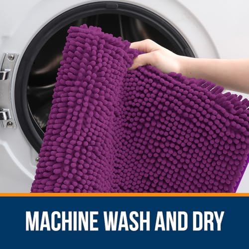 OLANLY Bathroom Rugs 30x20, Extra Soft Absorbent Chenille Bath Rugs - Image 5