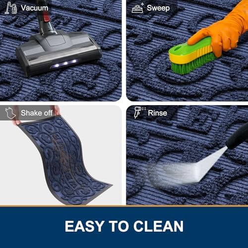 Smiry Front Door Mat Outside Entrance, Low Profile Rubber Doormat - Image 7