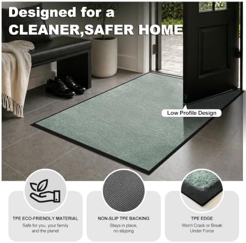 Mibao Super Absorbent Front Door Mat, 29.5" x 17", Non-Slip Washable Indoor - Image 4