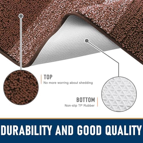 Smiry Dog Door Mat for Muddy Paws, Absorbs Moisture and Dirt, 40x24 Inches - Image 3