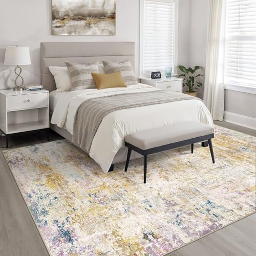 LOONGRUG 6x9 Area Rug Washable Neutral Modern Rug - Image 4