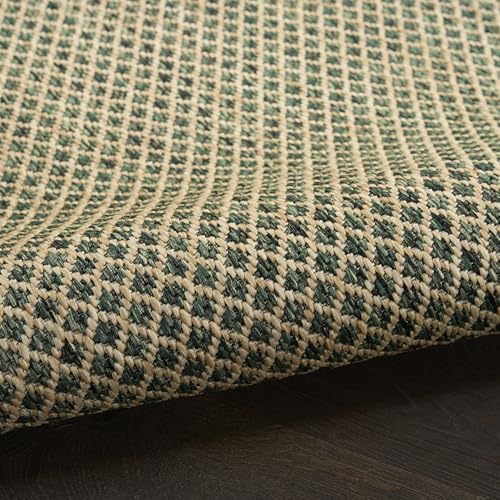 Nourison Home Courtyard 8' Runner Green Fabric Area Rug - Image 6