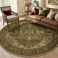 RELEANY Washable Area Rug, Round 6ft by RELEANY