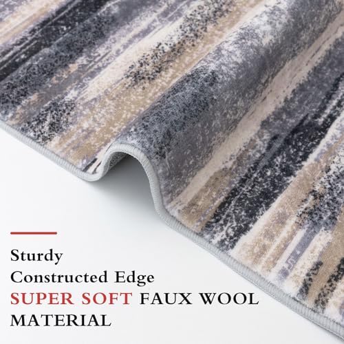 Lansny Abstract Washable 2x7 Runner Rug Non Slip Runners - Image 5