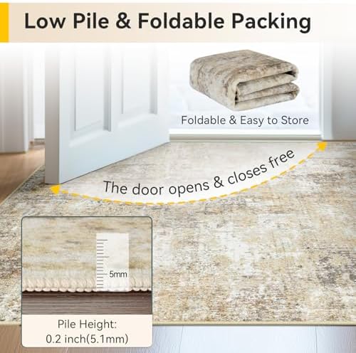 RELEANY Washable Runner 2'x10' Abstract Area Rug - Image 6