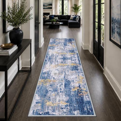 RELEANY Washable Runner 2'x8' Abstract Area Rug by RELEANY