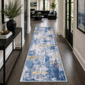 RELEANY Washable Runner 2'x8' Abstract Area Rug by RELEANY