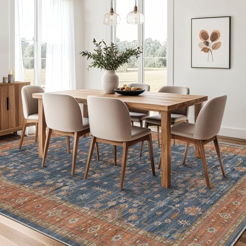6x9 Area Rug for Living Room- Machine Washable Soft Oriental Vintage Large - Image 5