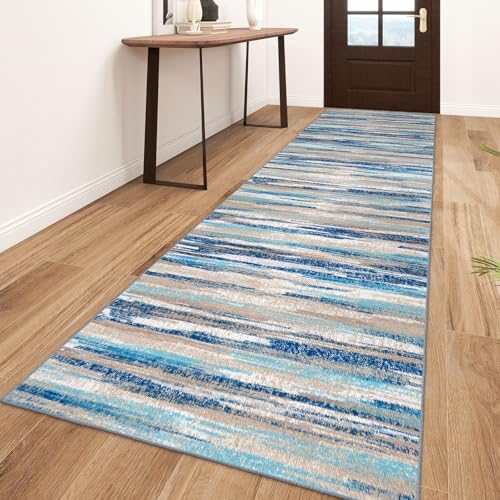 Lansny Abstract 3x10 Runner Rug Washable Runners by lansny