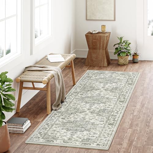 2x8 Green Neutral Runner Rug - Image 3