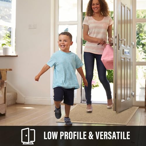 HIYARD Sturdy Front Door Mat, Absorbent Muddy Dirt Resist Welcome Door Mats - Image 5