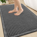 Smiry Waffle Bath Mat 30X20, Extra Soft Absorbent Bathroom Rugs, Dark Grey by Smiry