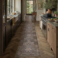 HUGEAR Hallway Runner Rugs 2x10 Blue Brown Vintage Rug by HUGEAR