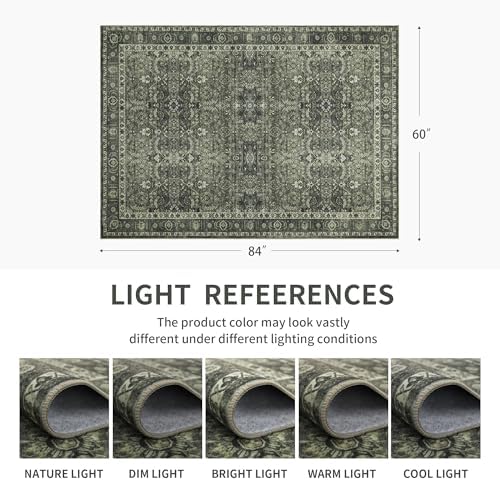 5x7 Vintage Washable Area Rug - Image 2