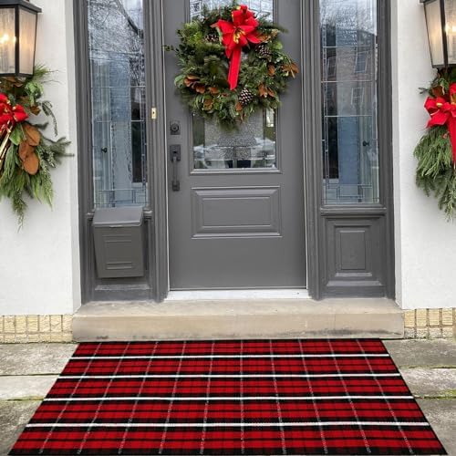 Buffalo Plaid Outdoor Rug, Layering Rug - Image 6